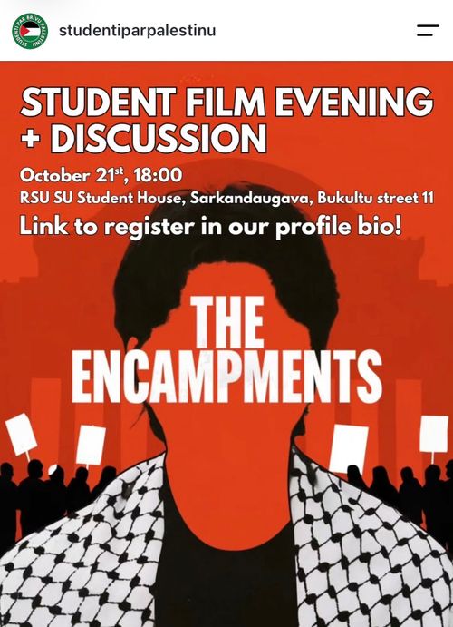 Studentu filmu vakars + diskusija