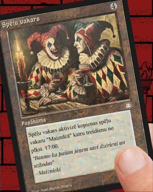 Spēļu vakars "Maiznīcā"