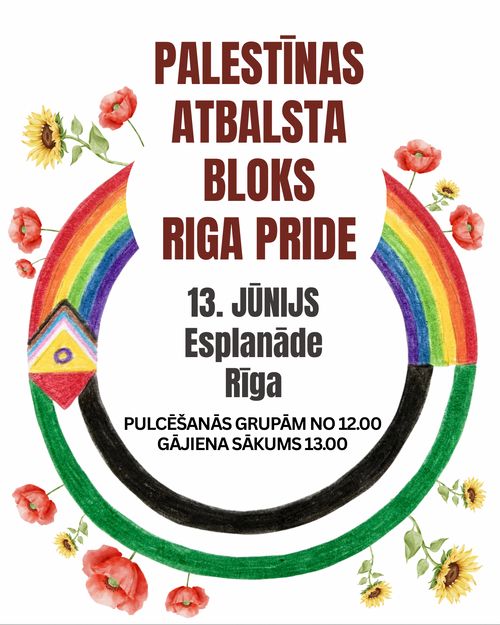 Palestine Solidarity Block at Riga Pride
