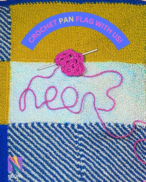 Tamborē pan karogu ar Neonu