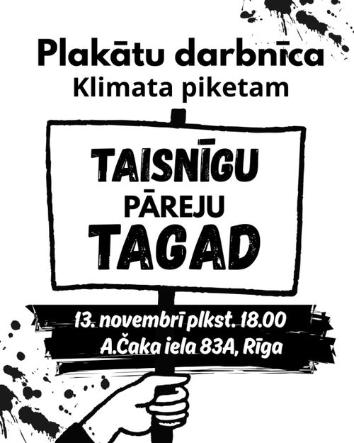 Plakātu darbnīca klimata piketam